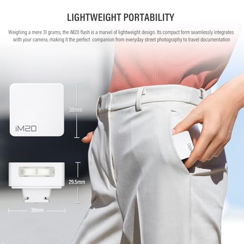 Godox iM20 Mini Flash for Sony zve10 Sony zv1 Ricoh gr3 470mAh White
