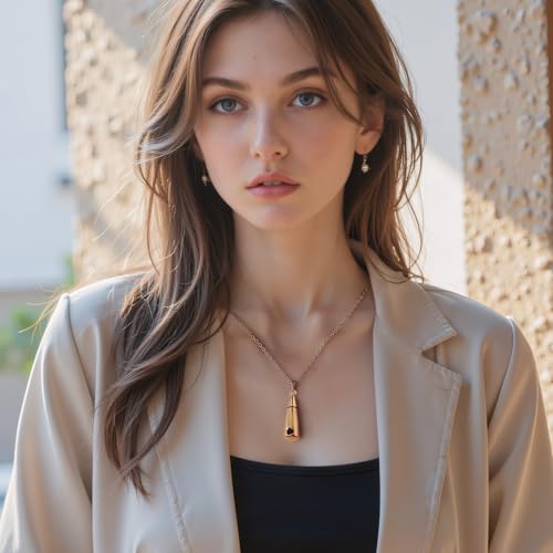 Urn Necklace Pendant Teardrop Cremation Jewelry for Ashes Memorial Keepsake for Women Men with Mini Keepsake Urn Memorial Ashes Jewelry Rose Gold