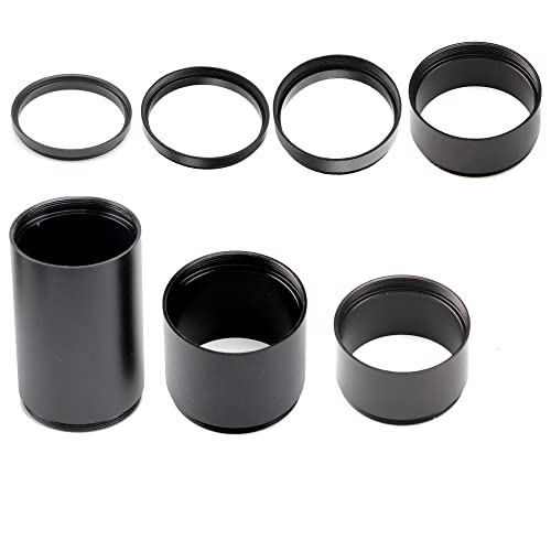 M42 T2 Extension Tube Kit for Telescope, M42x0.75, 7-Piece Extension Tube Set – 1.25" / 7-Piece
