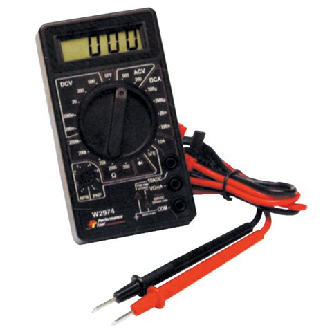 [Australia - AusPower] - Performance Tool W2974 Digital Multimeter Tester 2000 Counts with AC DC Voltmeter and Ohm Volt Amp Meter, Measures Voltage, DC Current Measurement, Automatic Zero Adjust, 9V Battery Included Other Digital Tester (Pack of 2) 