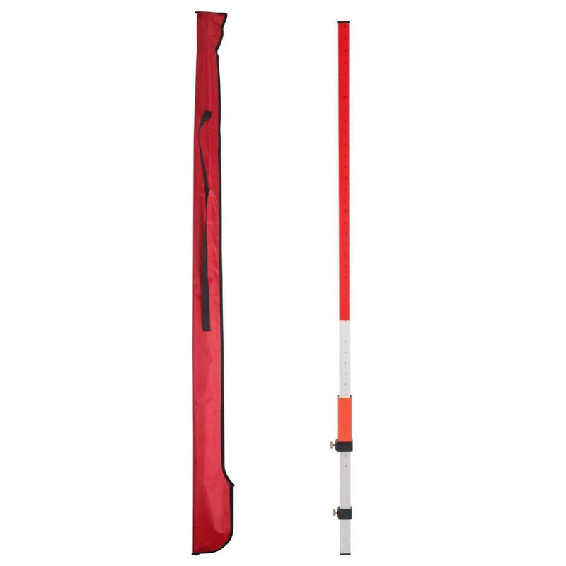 Laser Grade Rod, Laser level Suit for Rotary Laser Level Grade Rod With Quick Lock Aluminum rod to Measure, Inch Scale at Front & Metric Scale at Back Rod with Carrying Case
