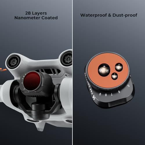 K&F Concept Mini 3 Pro Variable ND32-512 (5-9 Stop) ND Filter Compatible with DJI Mini 3 Pro, 28 Multi-Coated Mini 3 Pro Accessories