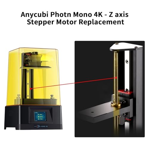 Anycubi Photn Mono 4K Motor Replacement - 42-48mm Stepper Motor with Lead Screw 265mm/10.4inch: 1.5A 2 Phase 3.45V 1.8° Step Angle T8 Lead Screw for Z Axis Resin 3D Printer Accessories