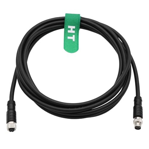M8 Cable for Basler Camera ace 2 V, Boost R, Racer 2 S, Vision System Sensor Industrial Automation Control, 6-pin A Coding, Shielded, 2m M8 6 pin female to male
