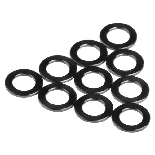 Wanyifa black titanium M4 Grade 5 flat washers, pack of 10