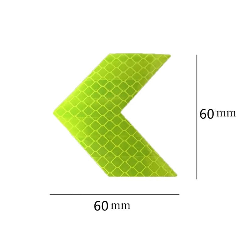 GSHLLO 60 Pcs Arrow Car Reflective Stickers Night High Visibility Stickers Warning Reflective Tape Decals Waterproof Reflector Stickers Self Adhesive Reflecting Stickers for Vehicle Bicycles
