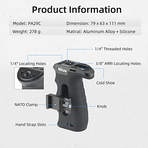 Nitze Ergonomic NATO Side Handle with NATO Clamp - PA29C