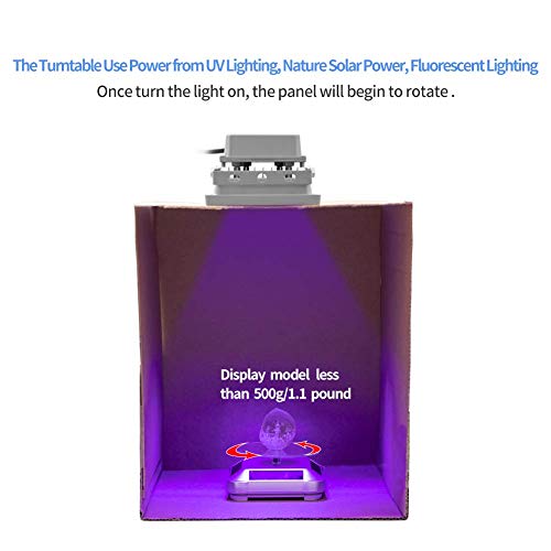 Sovol 3D Printer Resin UV Curing Lamp with Solar Turntable 360° Rotating Stand for SLA DLP 3D Printer Solidify Photosensitive UV 405nm Resin Curing Light, DIY Curing Enclosure