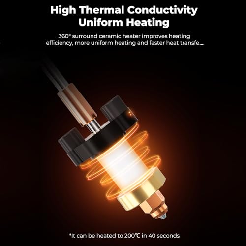 Ceramic Heating Block Kit (Terminal with Buckle) for Creality K1C, 3D Printer, Hot End, High Temperature, High Speed, All-Metal Sch-nellwechsel Nozzles Kit for K1C