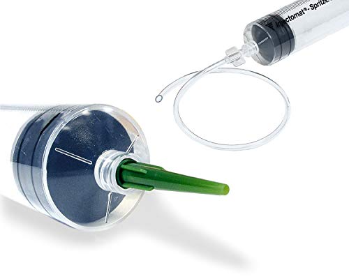 Syringe Set 60 and 10 ml with Needles, Dosing Tips and Hose | Softmatik syringes with Luer connections, two blunt 40 mm cannulas, two nozzles and 30 cm dosing hose