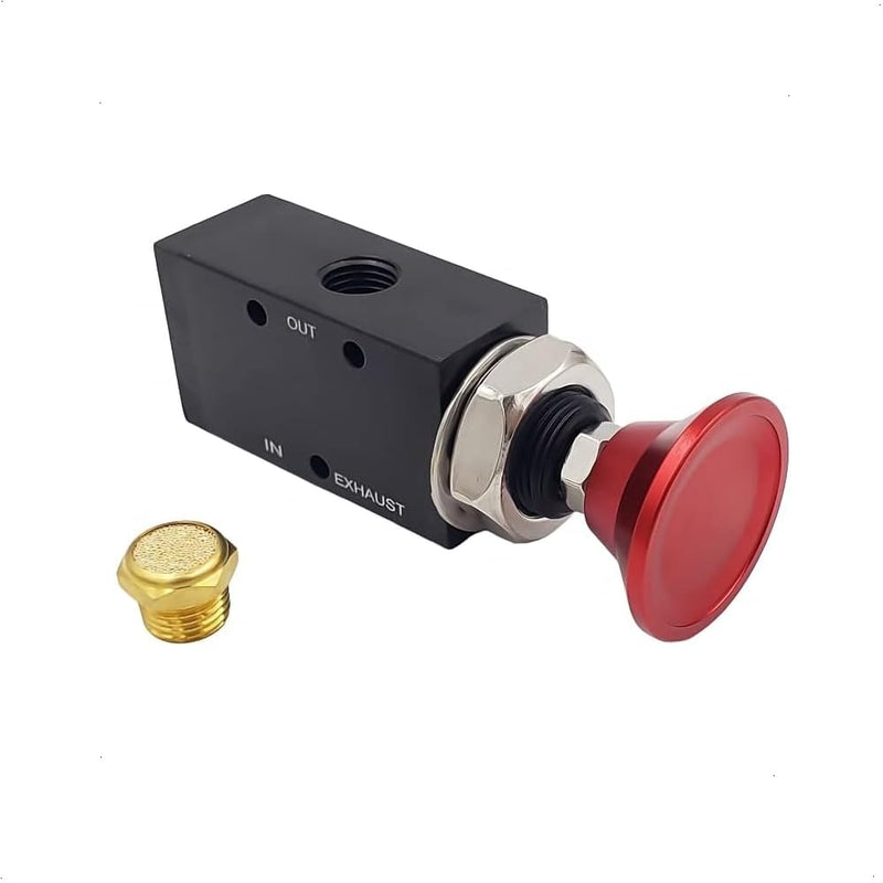 3-Way Three-Way Push/Pull Manual Tailgate Air Valve (Air Valve, W/Knob, Push-Pull, 3 Way, 2 Position)