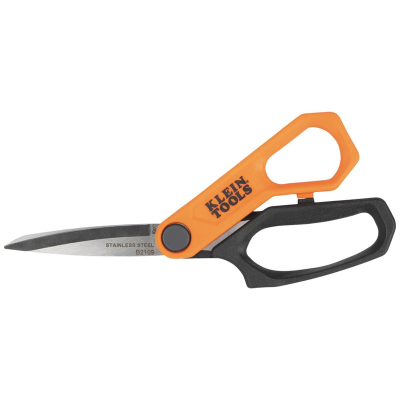 [Australia - AusPower] - Klein Tools B2109 Heavy Duty Scissors, Multipurpose Utility Shears for Cutting Fabric, Cardboard, Plastic, Metal and More, Stainless Steel, 9-Inch 