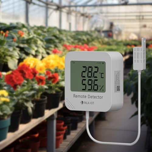 FALA IOT waterproof external temperature and humidity sensor probe with 16.4ft round cable