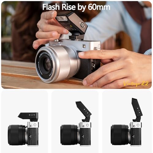 VILTROX Vintage Z2 Mini Camera Flash for Nikon Cameras, TTL Camera Flash with Diffuser, 700 Full Power Flash, 6500±200K 5 Levels Flash Power, 52g Foldable Mini Flash