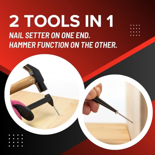 forest Originals 2-in-1 160mm Japanese nail setter and pin punch for woodworking trim and finish nails