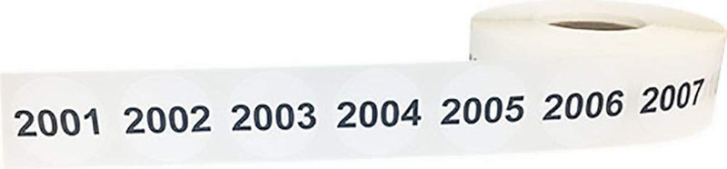 Consecutive Number Labels 2,001-3,000 1 Inch Number Stickers for Inventory 1,000 Stickers On A Roll