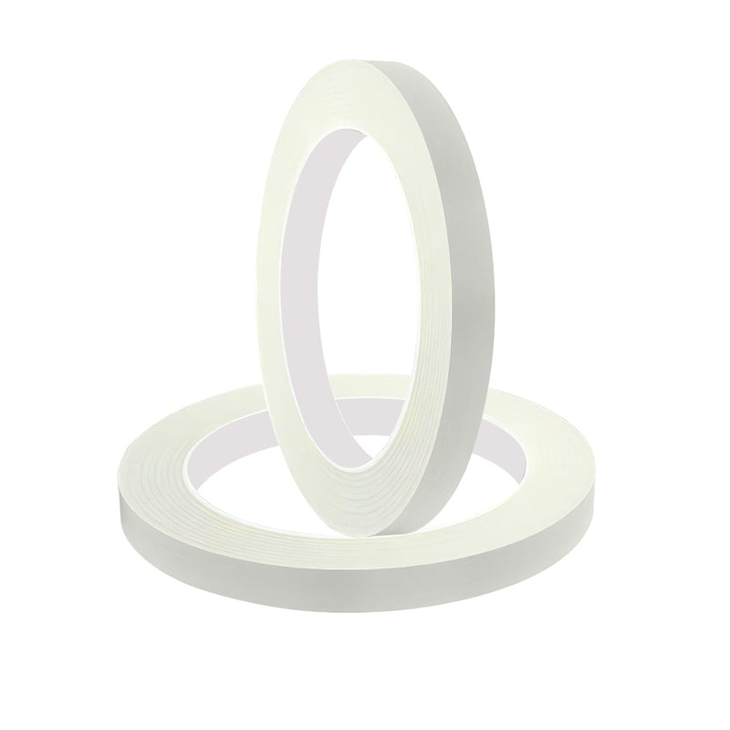 QRITY 2 Rolls Masking Tape, Adhesive Painting Tape, 15mm x 50m(0.59 inch x 54.6 Yards) White Paper Tape, Artist Drafting Tapes, for Painting, Craft, Art