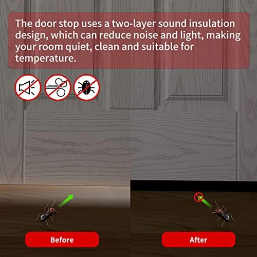 [Australia - AusPower] - Door Draft Stopper, 39” Length Cuttable Weather Stripping Door Seal, Strong Adhesive Door Sweep for Exterior and Interior Doors (1, White) 1 