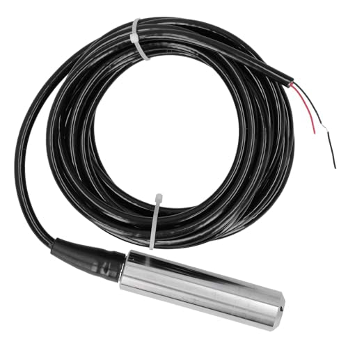 [Australia - AusPower] - Liquid Level Transmitter, 304 Stainless Steel YB2JF IP68 Multilayer 5m Cable Water Level Sensor Detector 12-32V DC 4-20mA for Water Level Monitoring (0-10m) 