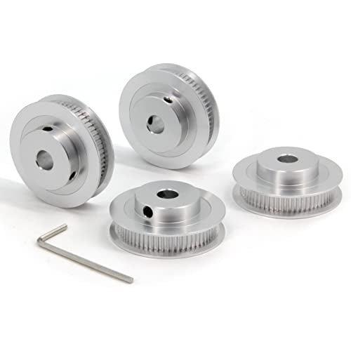 2GT Pulley 80 Teeth 8mm Bore 80T Timing Belt Pulley Synchronous Wheel Aluminum for Width 6mm Belt 3D Printers Parts, 4pcs/Pack(Size: 80T-8mm Bore)