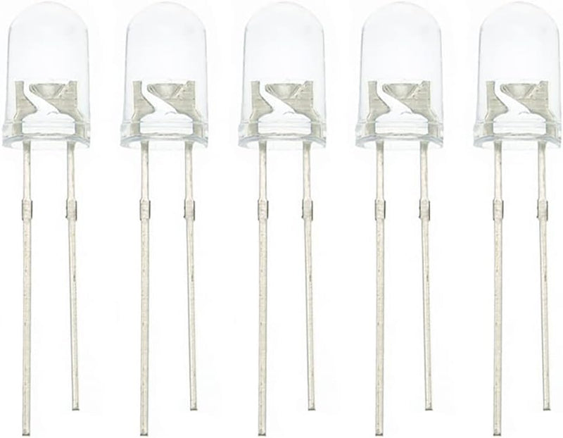 Pack of 100 5 mm RGB LED Diodes 3.0-3.4 V, 20 mA Slow Flashing LEDs, Multicolored Dynamic 5 mm LEDs for DIY, Lighting Project, Handmade