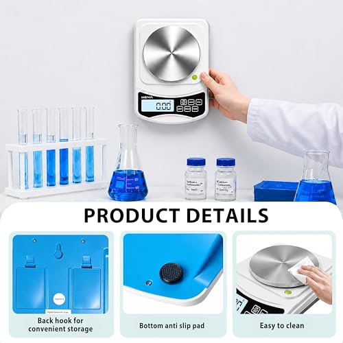 MEIYA Digital Lab Scale, 1000g by 0.01g Balance Scale & Laboratory Scale 1000