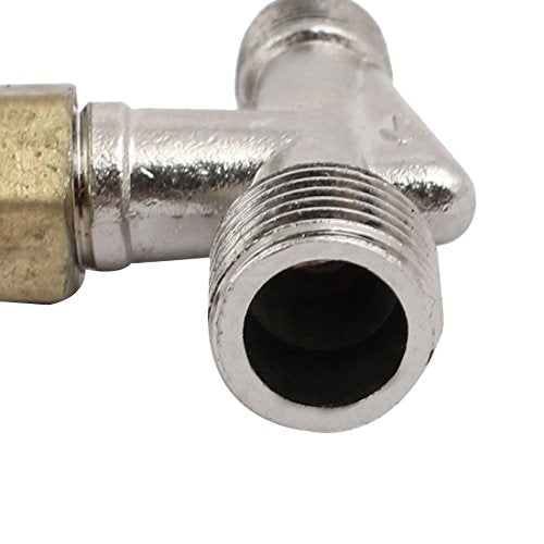 sourcingmap M/M 13mm to 10mm Male Thread Air Compressor Inline Manual Valve 2pcs