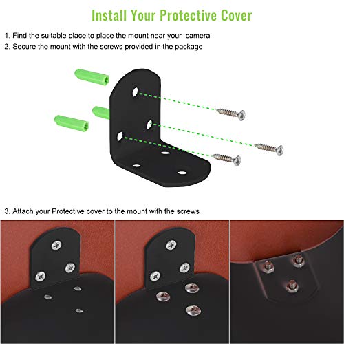 2 Pack Universal Sun Rain Shade Camera Cover Shield,Protective Roof for Outdoor Dome, Bullet Cameras,for Blink,Eufy,Arlo,WyzeCam,Nest,Ring,SimpliSafe,Kasa,Aluminum Alloy Material-Black 2 Pack Black
