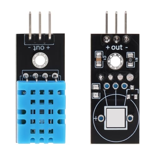 5pcs DHT11 Temperature Humidity Sensor Module 3.3V-5V Digital Temperature Humidity Sensor with Wires Fit for Arduino,Humidity Measure Range 20%-95% Temperature Measure Range 0-50℃
