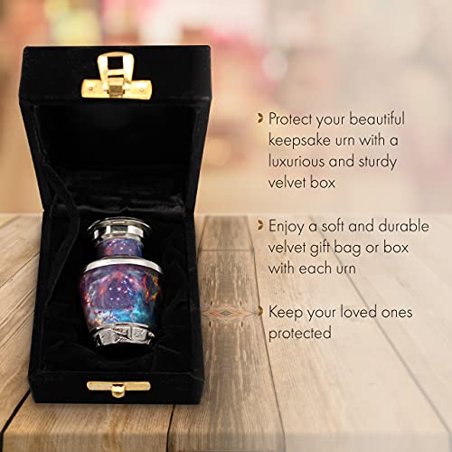 Galaxy Small Urns for Human Ashes Set of 4 Mini Urns or Keepsakes Galaxy