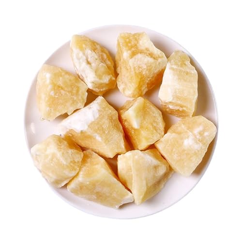 Yellow Jade Raw Crystals Healing Crystals Natural Rough Stones 1.2-2" for Tumbling, Fountain Rocks, Yoga, Meditation, Polishin, Gift 43 Yellow Jade