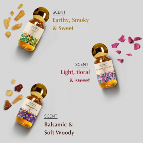 Frankincense, Myrrh & Rose of Sharon Anointing Oils, Holy Gifts, Aromafume