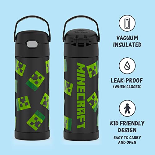 THERMOS FUNTAINER Minecraft Water Bottles, 16 Ounce & 12 Ounce