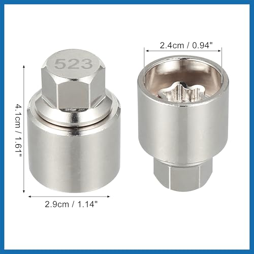 A ABSOPRO metal wheel lock lug nut anti-theft socket key for VW Touareg