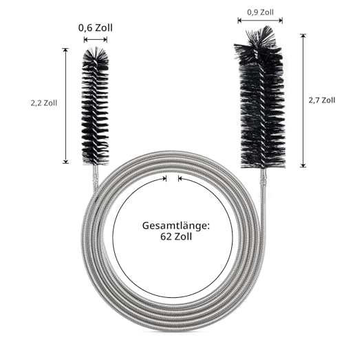 Flexible Pipe Cleaning Brush Narrow Drain Hole Hose Cleaning Tool Pipe Cleaning Brush Black Normale Feder