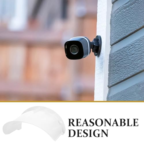HOMSFOU Outdoor Camera Cover Security Camera Sun Rain Cover Shield Weatherproof Roof Protector for Outdoor Security Cameras Easy Install Accessories 11.41 X 8.07 X 6.18 in White