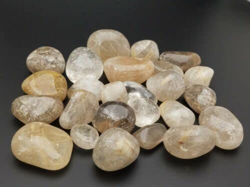 Pachamama Essentials Rutilated Quartz Tumbled - Healing Stone - Crystal Healing 20-25mm (5) 5