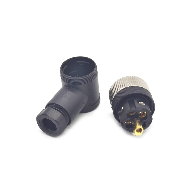 [Australia - AusPower] - 5Pcs M12 5 Pin Female Connector, Right Angle Field Assembly Wireable Adapter 12mm A Code Industrial Circular Connector IP67 Sensor for PG7 Cable Unshiled 125V 4A AC/DC for Electric Bicycles (Female) 