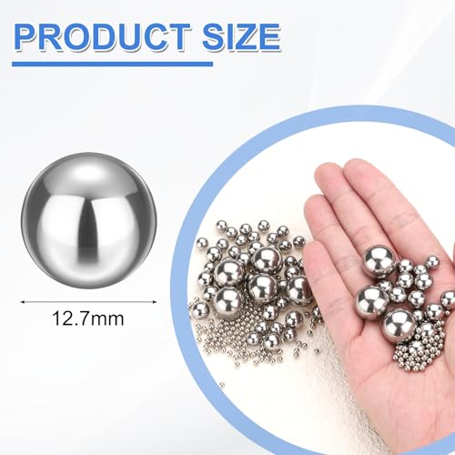 sourcing map 50Pcs 12.7mm Bearing Balls, Solid G1000 Precision Balls 50