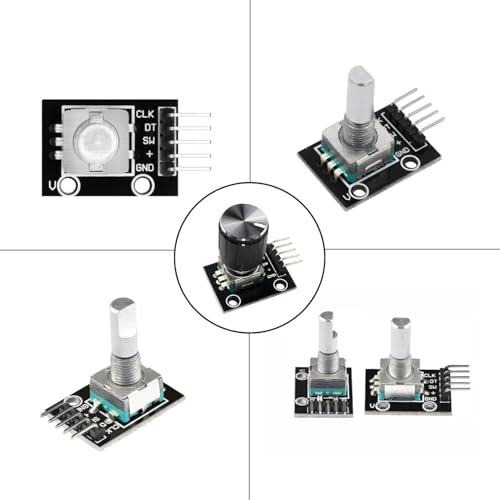 KY-040 Rotary Encoder Module 360 Degree Rotary Encoder Module Pack of 10 | For Arduino, potentiometer digital pulse output electronic building blocks for automotive electronics multimedia audio.