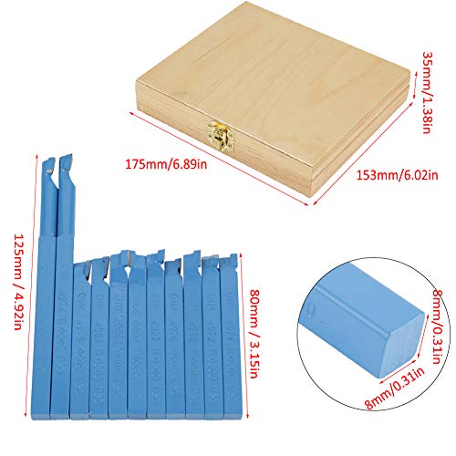 11PCS 8 x 8mm Universal Lathe Tools Set for General Lathes