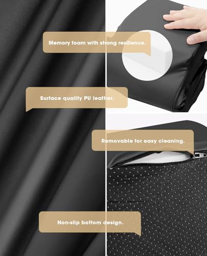 Black Onism Lash Pillow for eyelash extensions, memory foam neck support for comfortable cervical positioning.