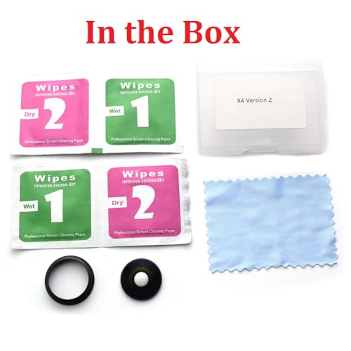 [1 Pcs] Camera Lens Glass Replacement for Insta360 X4, 360° Lens Repair Part with Mounting Ring, Compatible with Insta 360 X4 Action Camera Accessories (Version 2) For X4 (Version 2)