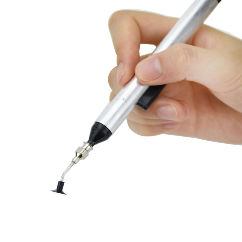 IC Chip Vacuum Suction Pen, Manual Vacuum Suction Pen Pick-up Tool for IC Chip SMD Electronics, Suction Pump Pickup Tool with 3 Suction Heads