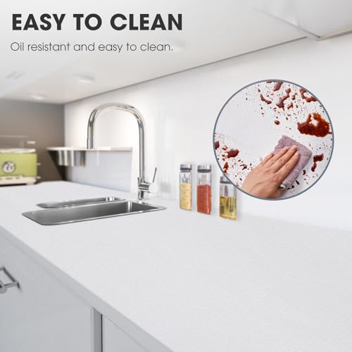 Drawer and Shelf Liner for Kitchen Cabinets, White, 18IN X 10FT 17.5"W x 118"L
