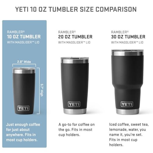 YETI Rambler 10 oz Tumbler, Stainless Steel, Vacuum Insulated with MagSlider Lid, Navy