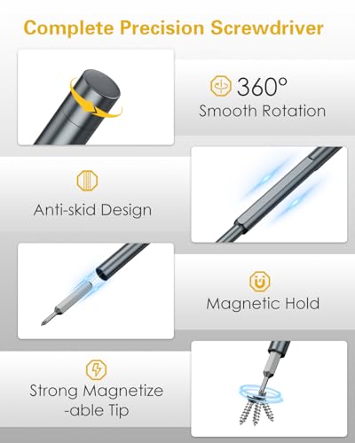 Bomivoi 71-in-1 magnetic ratchet screwdriver set with T-handle and assorted screwdriver bits