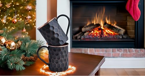 STAGLIFE 16 Oz Black Moscow Mule Mugs, Pure Copper Cups for Real Men, Large