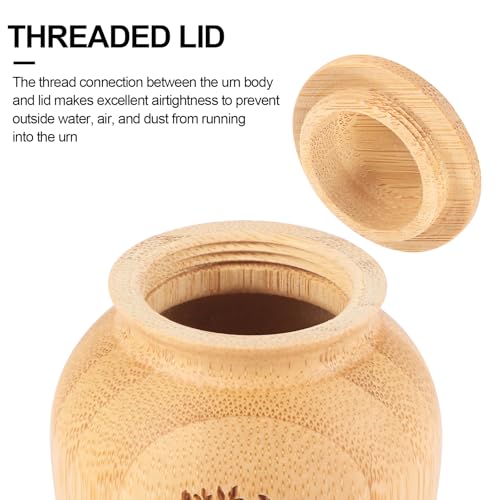 Small Urns for Human Ashes Dad Mom - Beautiful Tiny Keepsake Urns for Pets - Mini Tree of Life Urn Made of Bomboo - Hold 5 Cubic Inches of Ashes (Tree of Life)