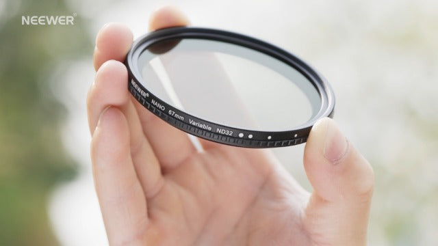 NEEWER 62mm HD Variable ND Filter ND2-ND32 (1-5 Stops) No X Cross/Optical Glass/30 Layer Nano Coated/Ultra Slim Aluminum Alloy Frame/Water Repellent/Anti Scratch Adjustable Neutral Density Filter HD ND2-ND32